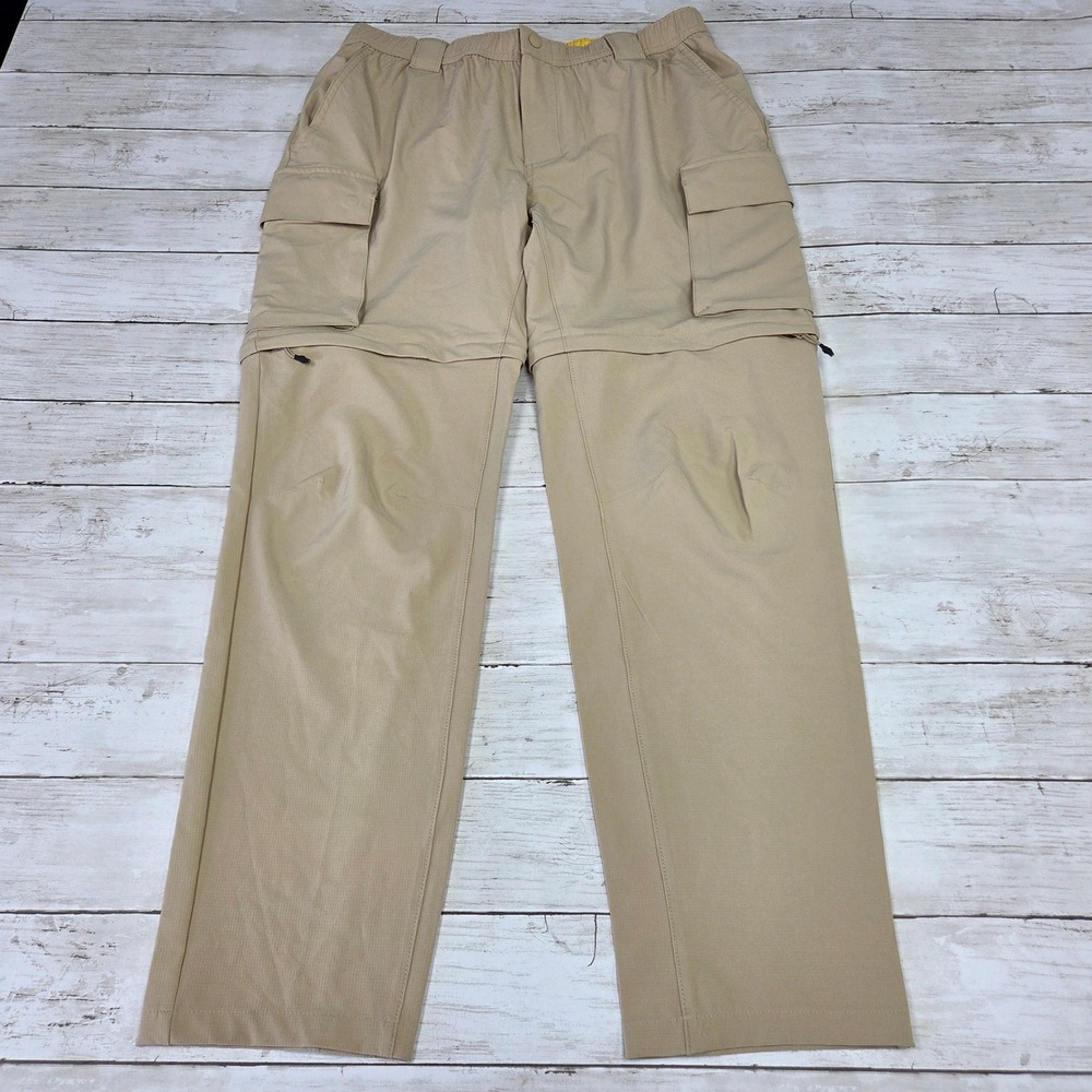 Bonobos Fielder Cargo Pant Men M Beige Convertible Hiking ZipOff Outdoor Stretch